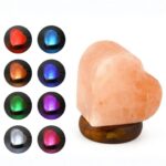 Heart Shape USB Himalayan Salt Lamp – Multi Color Changing Night Light for Home Decor