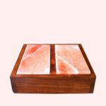 Himalayan Salt Feet Detox Set with Wooden Case Natural Spa Foot Therapy Kit